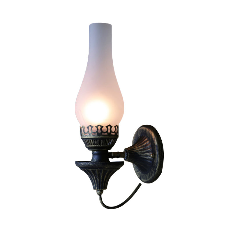 Avtoit | Factory Vase Shadow Wall Lamp 1 Head Yellow/Clear Crackle Glass Wall Lighting Fixture for Outdoor