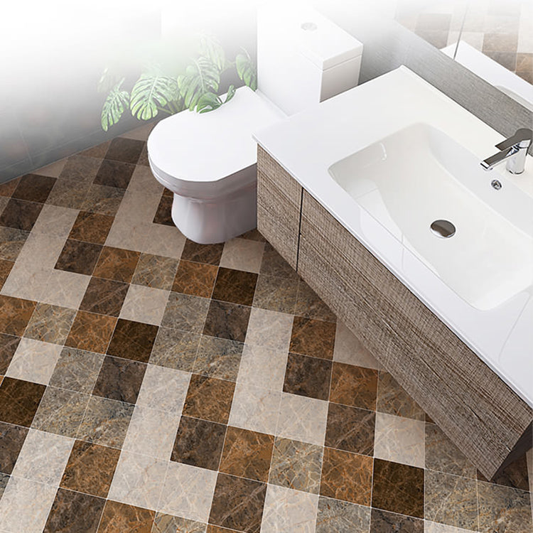 Avtoit | Brown non-slip floor tile 30 cm x 60 cm brick effect single tile PVC