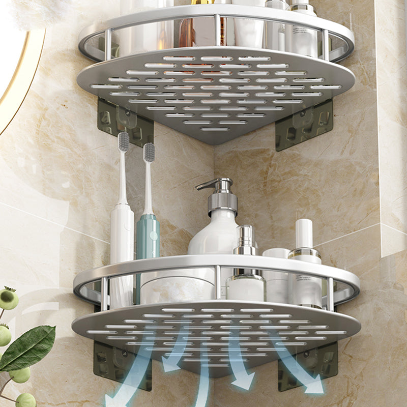 Avtoit | Silver/Black Bathroom Accessories Set Modern 1/2/3 - Piece Bathroom Shelf