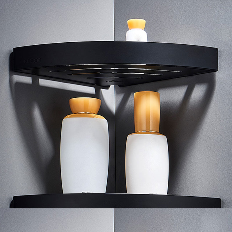 Avtoit | Silver/black Bathroom accessory set Modern 1/2/3 - Piece Bathroom shelf