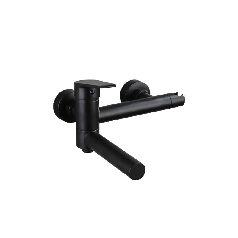 Avtoit | Lever Handle Bathtub Faucet Wall Mount Shower Hose Swivel Spout Bathtub Filling with Hand Shower