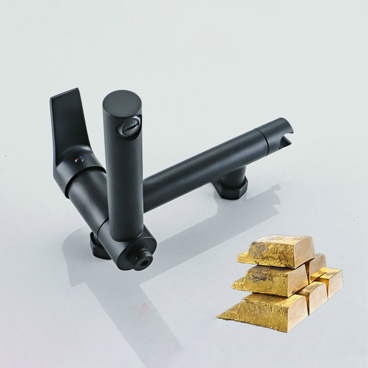 Avtoit | Lever Handle Bathtub Faucet Wall Mount Shower Hose Swivel Spout Bathtub Filling with Hand Shower