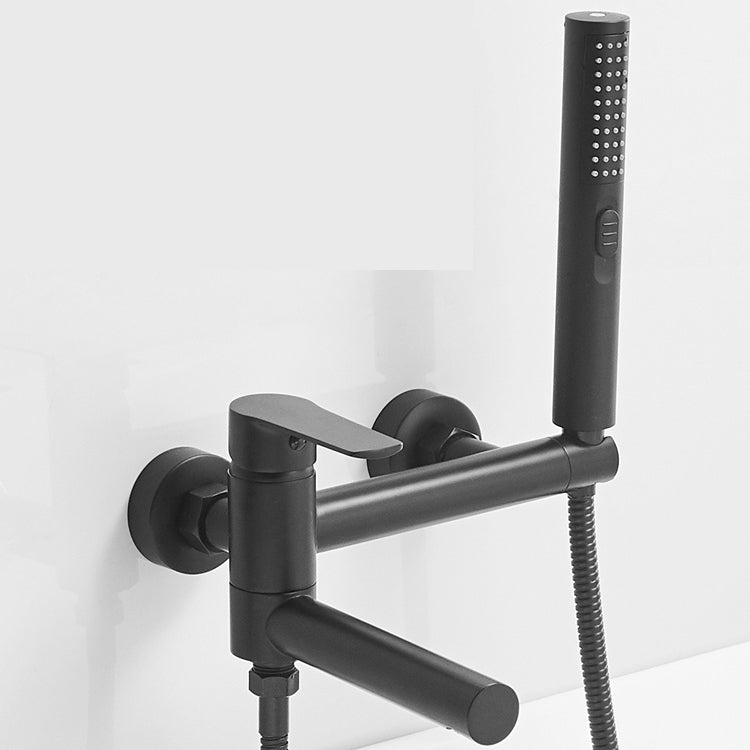 Avtoit | Swivel spout bathtub faucet single lever handle hand shower bathtub filling valve with shower hose