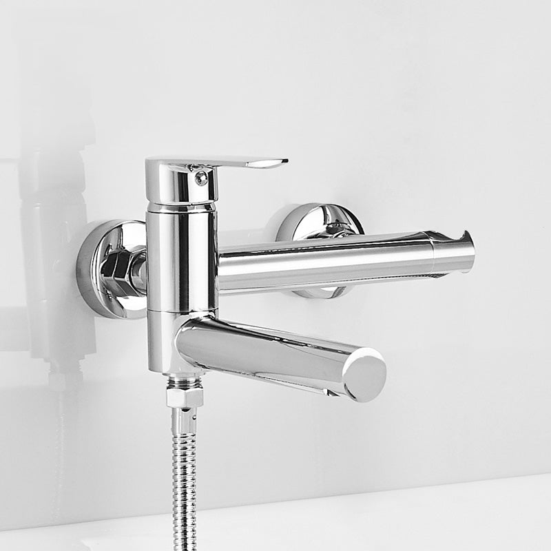 Avtoit | Swivel spout bathtub faucet single lever handle hand shower bathtub filling valve with shower hose