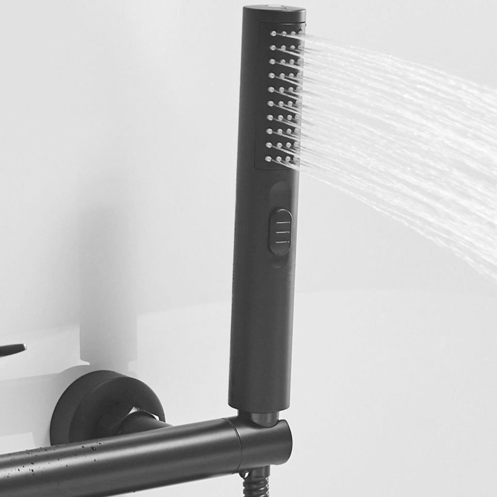 Avtoit | Swivel spout bathtub faucet single lever handle hand shower bathtub filling valve with shower hose
