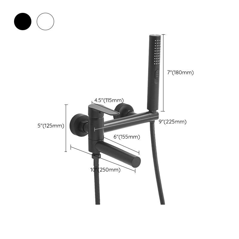 Avtoit | Swivel spout bathtub faucet single lever handle hand shower bathtub filling valve with shower hose