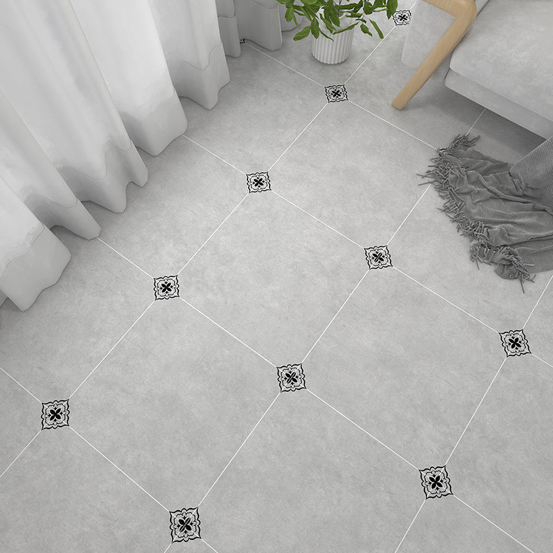 Avtoit | Rectangular Plastic Floor Water-Resistant Fabric Look Floor Tiles