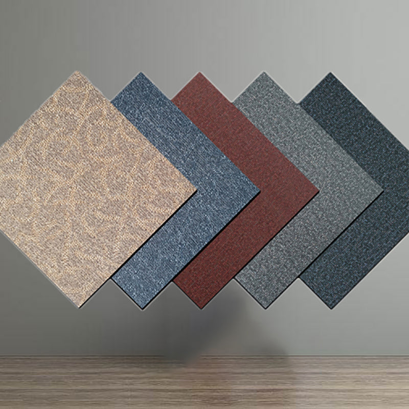 Avtoit | Square Plastic Floor Water-Repellent Fabric Look Peel & Stick Floor Tiles