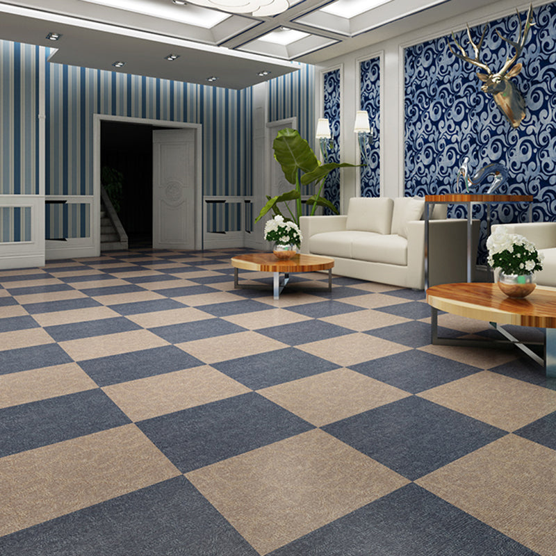 Avtoit | Square Plastic Floor Water-Repellent Fabric Look Peel & Stick Floor Tiles