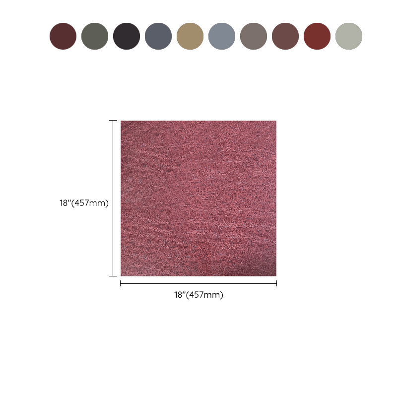 Avtoit | Square Plastic Floor Water-Repellent Fabric Look Peel & Stick Floor Tiles