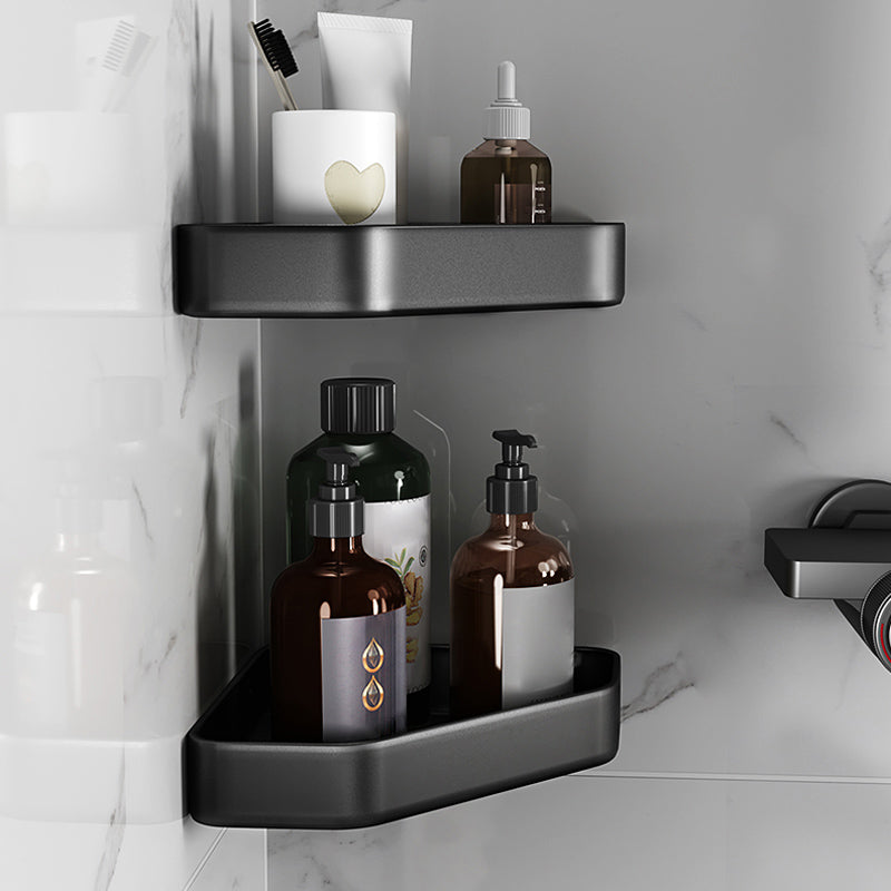 Avtoit | Matt black bathroom accessories set Modern anti-rust 1/2/3-piece bathroom shelf