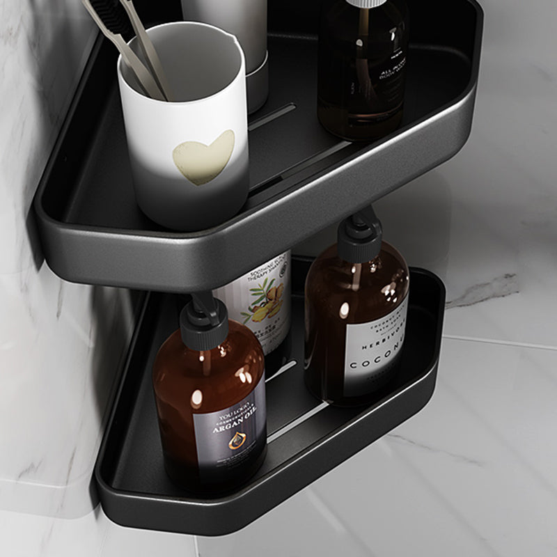 Avtoit | Matt black bathroom accessories set Modern anti-rust 1/2/3-piece bathroom shelf