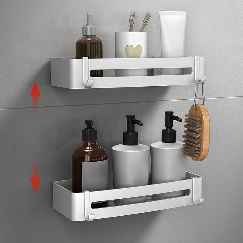 Avtoit | Silver Bathroom Accessory Set Modern Anti-Rust 1/2/3 -piece Bath Shelf