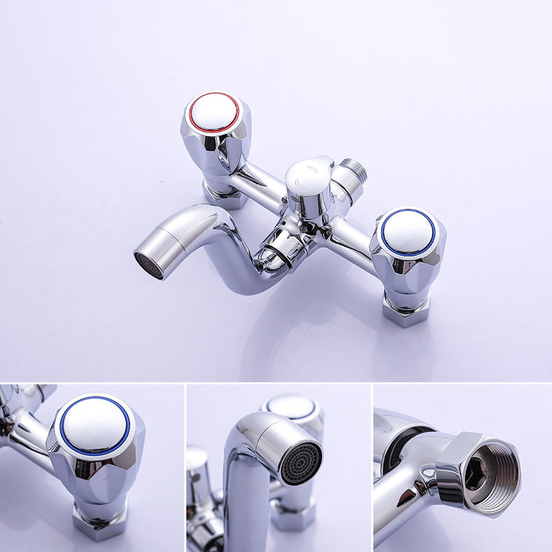 Avtoit | Chrome Bathroom Faucet Trim Wall-mounted Swing Faucet with Hand Shower