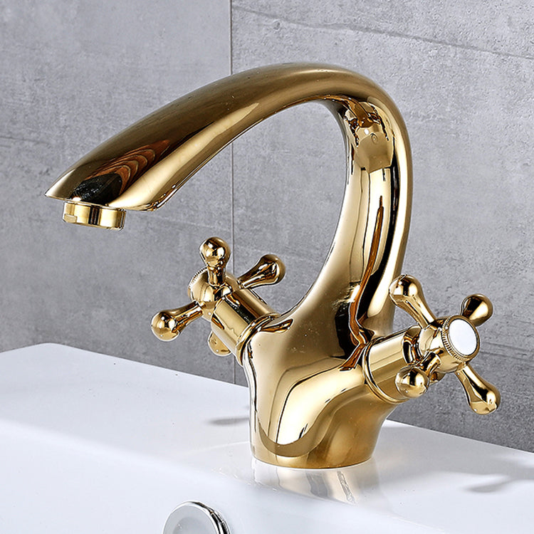 Avtoit | Bathroom Accessories Faucet Double Cross Handle Low Arc Industrial Sink Faucet