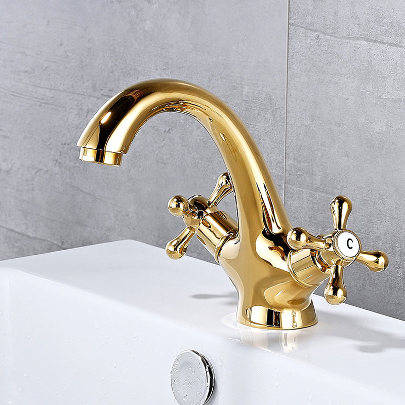 Avtoit | Bathroom Accessories Faucet Double Cross Handle Low Arc Industrial Sink Faucet