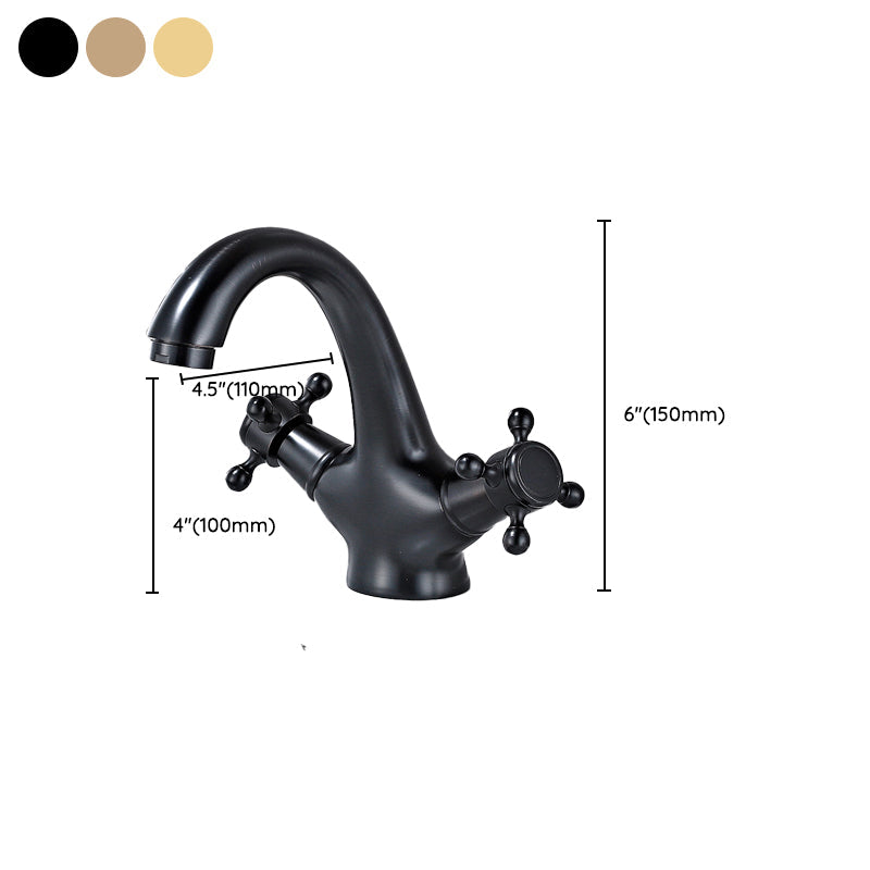Avtoit | Bathroom Accessories Faucet Double Cross Handle Low Arc Industrial Sink Faucet
