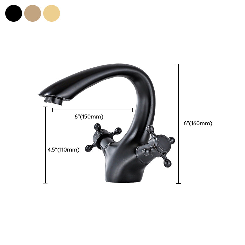 Avtoit | Bathroom Accessories Faucet Double Cross Handle Low Arc Industrial Sink Faucet