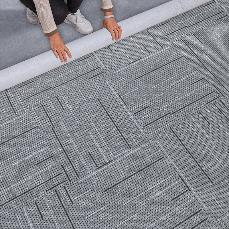 Avtoit | Fabric Look Plastic Floor Water Resistant Square Edge Floor Tiles