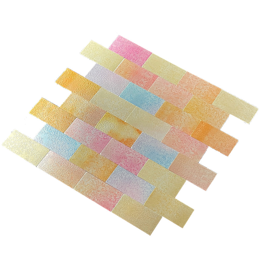 Avtoit | Rectangular Tile Peel and Stick Tile Kitchen Aluminum Splashback Peel and Stick Wall Tile