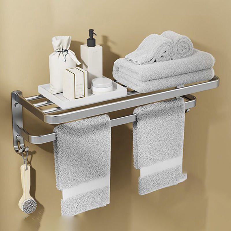 Avtoit | Minimalism Gray Bathroom Accessories Set Contemporary Style Aluminum Towel Holder