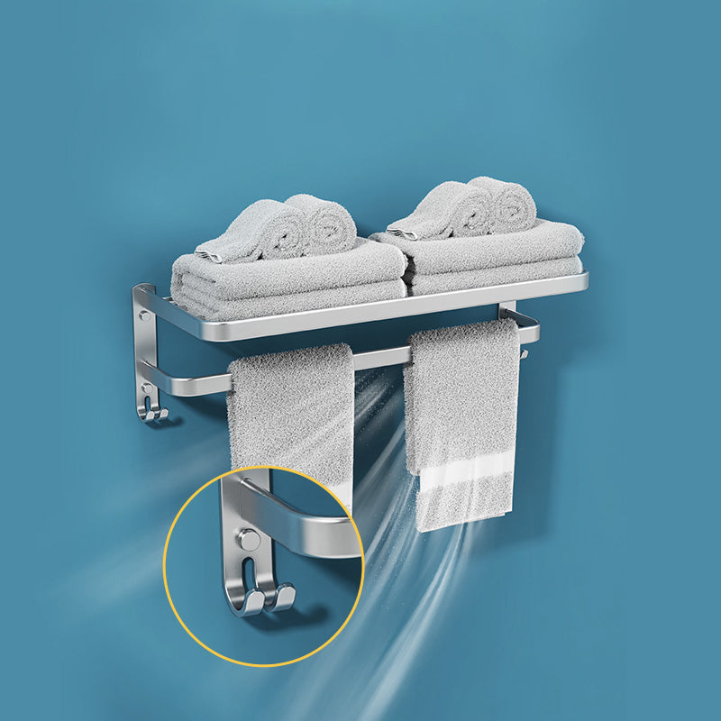 Avtoit | Minimalism Gray Bathroom Accessories Set Contemporary Style Aluminum Towel Holder