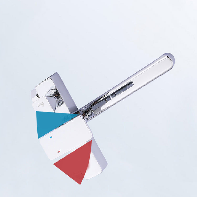 Avtoit | Chrome polished bathroom faucet wall-mounted with swivel spout and hand shower
