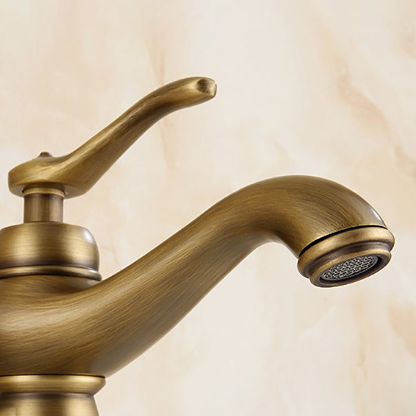 Avtoit | Brass Bathroom Vessel Sink Faucet Single Handle Round Basin Faucet with Water Hose