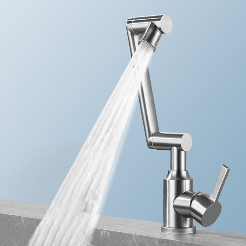 Avtoit | Swiveling Outlet Vessel Sink Faucet Stainless Steel Lever Handle Sink Faucet with Water Hose
