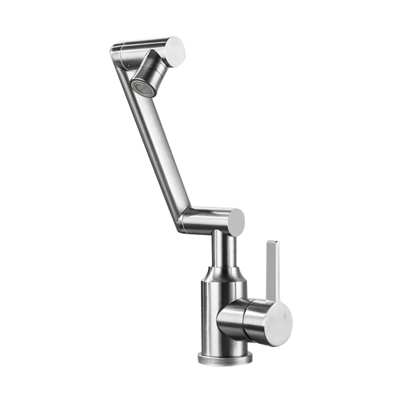 Avtoit | Swiveling Outlet Vessel Sink Faucet Stainless Steel Lever Handle Sink Faucet with Water Hose