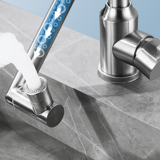 Avtoit | Swiveling Outlet Vessel Sink Faucet Stainless Steel Lever Handle Sink Faucet with Water Hose