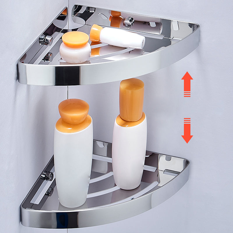 Avtoit | Silver/Black Bathroom Set Modern 1/2/3 Piece Anti-Rust Bathroom Shelf