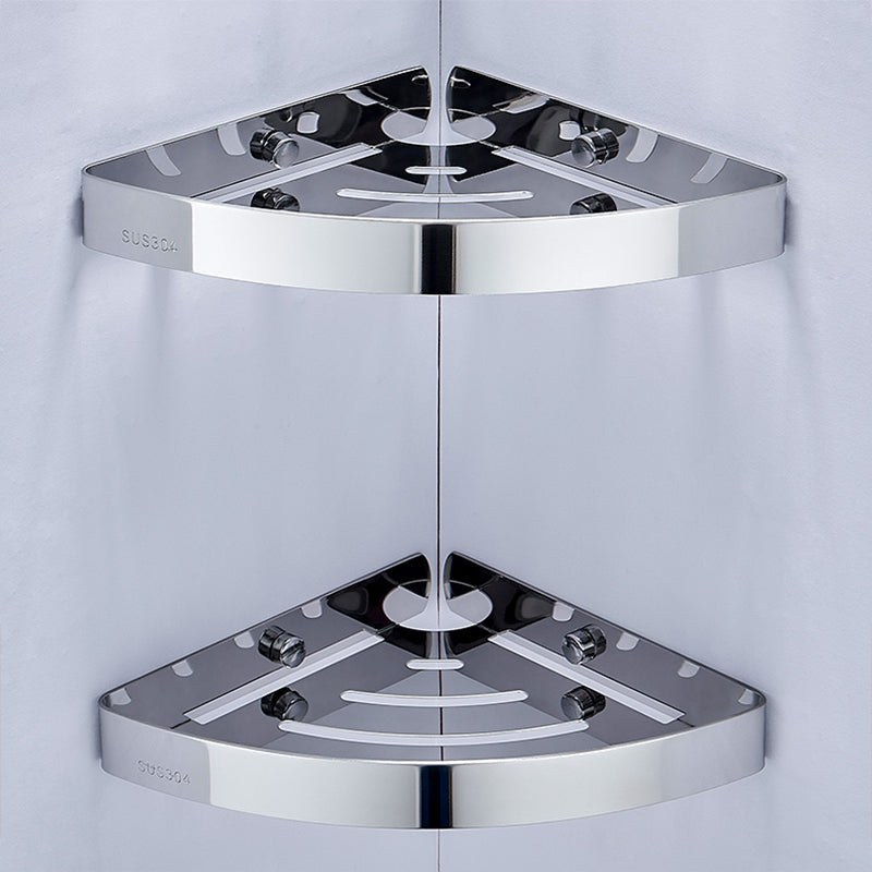 Avtoit | Silver/Black Bathroom Set Modern 1/2/3 Piece Anti-Rust Bathroom Shelf