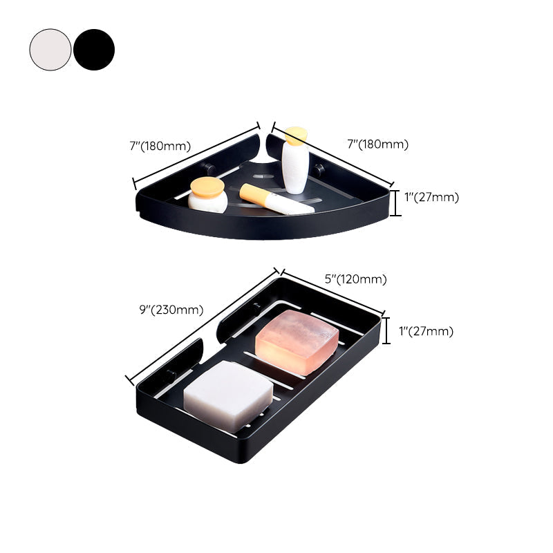 Avtoit | Silver/Black Bathroom Set Modern 1/2/3 Piece Anti-Rust Bathroom Shelf