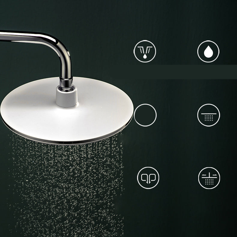 Avtoit | Bathroom white shower head combination modern round fixed shower head
