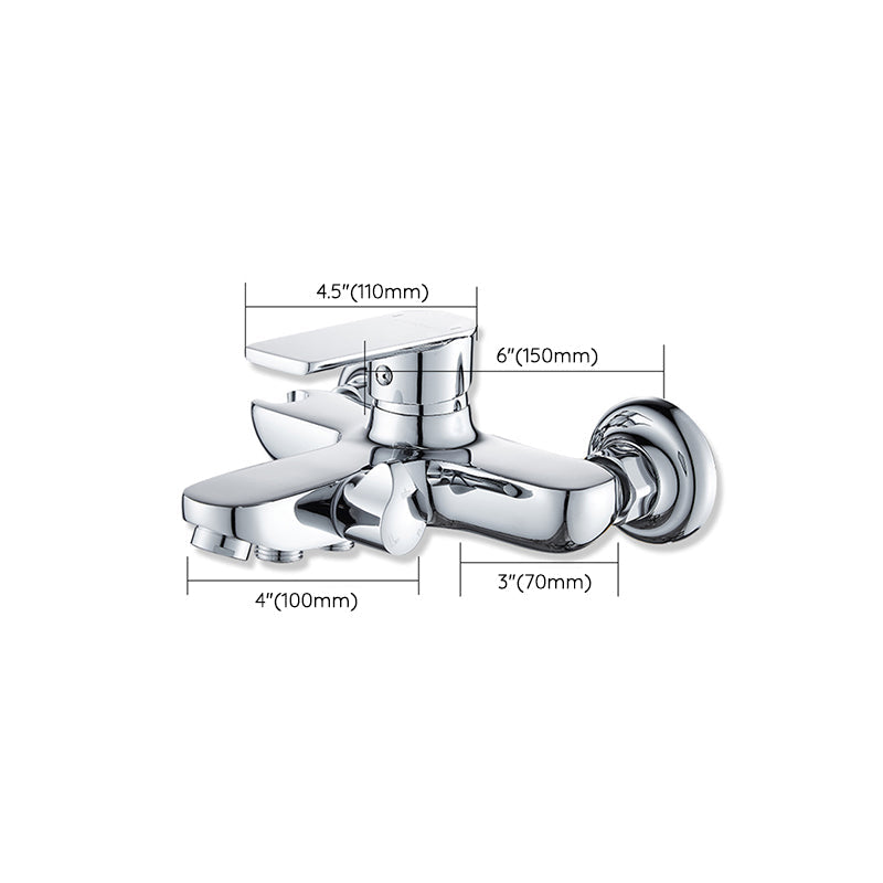 Avtoit | Popular Bathtub Filler Wall-Mounted Lever Handle Fixed Bathtub Faucet Trim