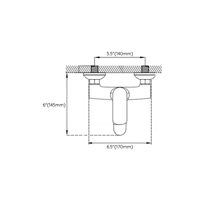 Avtoit | Tradition Fixed Bathtub Mixer Wall Mount Lever Handle Bathtub Mixer