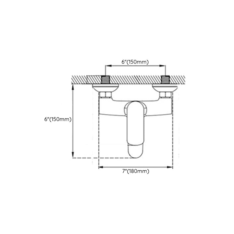 Avtoit | Tradition Fixed Bathtub Mixer Wall Mount Lever Handle Bathtub Mixer