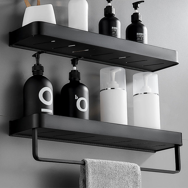 Avtoit | Matt Black Bathroom Set Modern 1/2 - Piece Stainless Steel Bath Rack