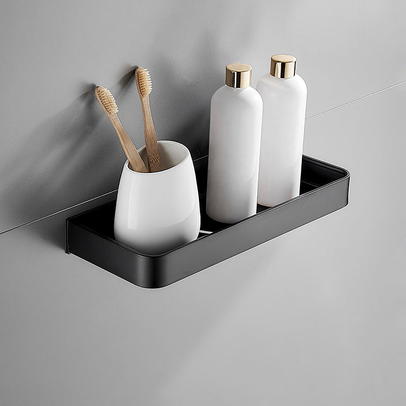 Avtoit | Matt Black Bathroom Set Modern 1/2 - Piece Stainless Steel Bath Rack