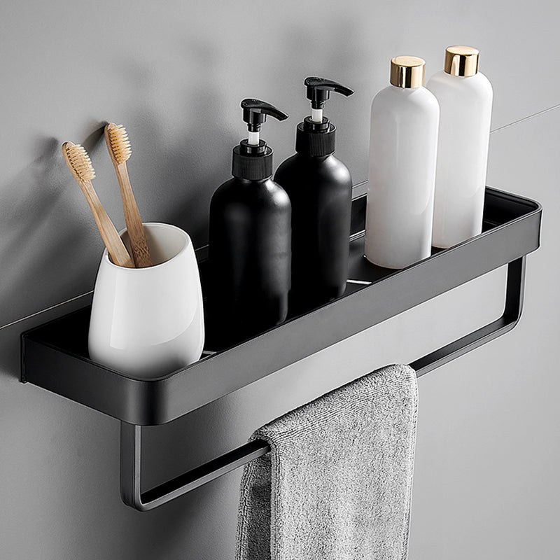 Avtoit | Matt Black Bathroom Set Modern 1/2 - Piece Stainless Steel Bath Rack