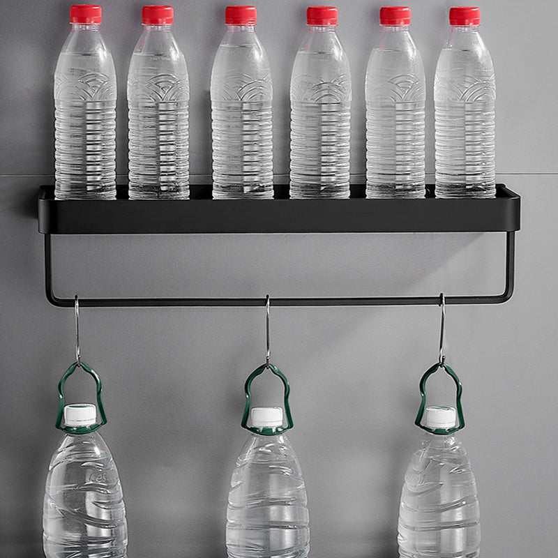 Avtoit | Matt Black Bathroom Set Modern 1/2 - Piece Stainless Steel Bath Rack