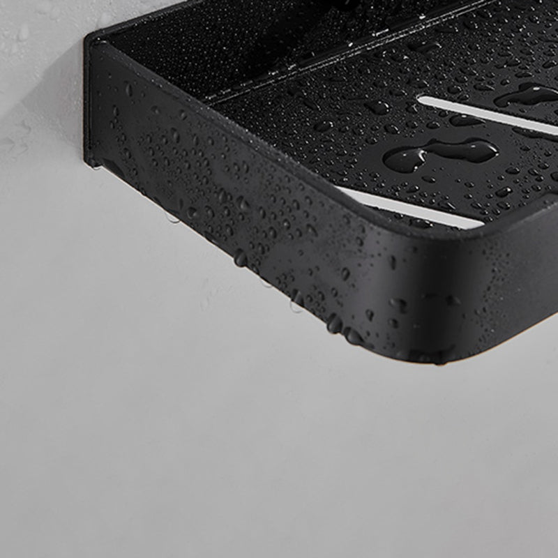 Avtoit | Matt Black Bathroom Set Modern 1/2 - Piece Stainless Steel Bath Rack