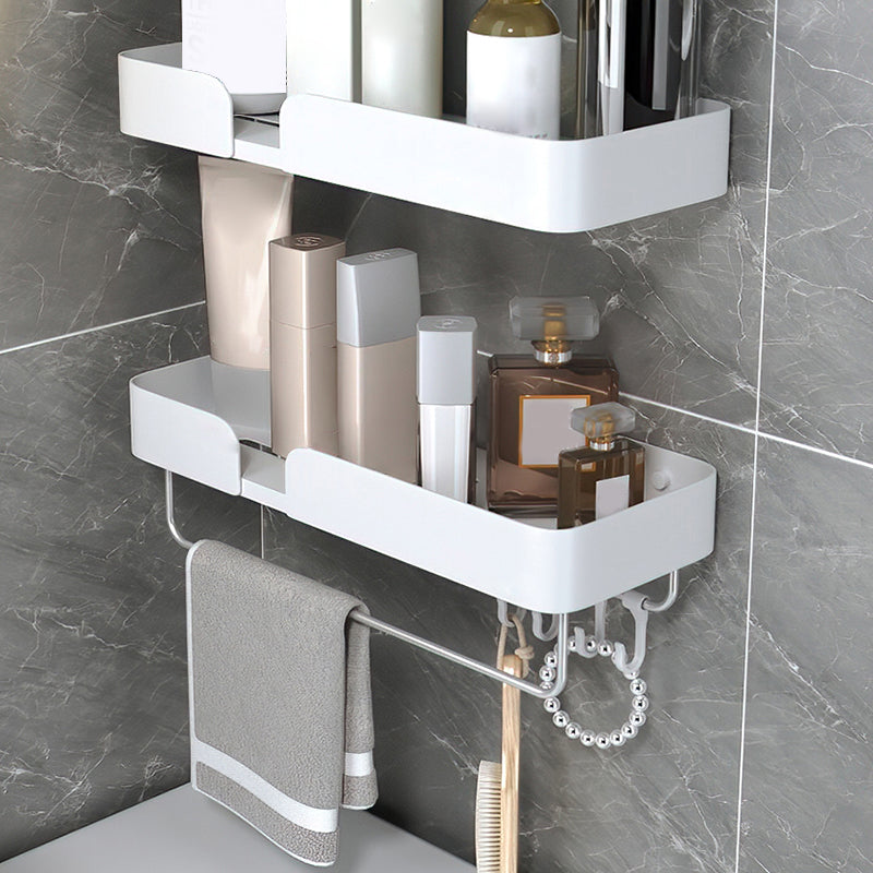Avtoit | White Bathroom Set Modern 1/2/3 - Pieces Stainless Steel Bathroom Shelf
