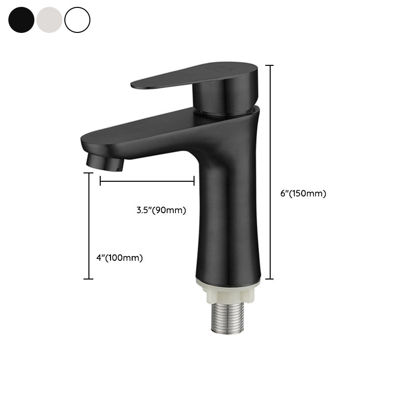 Avtoit | Round Vessel Faucet Lever Handle Stainless Steel Bathroom Faucet with Water Hose