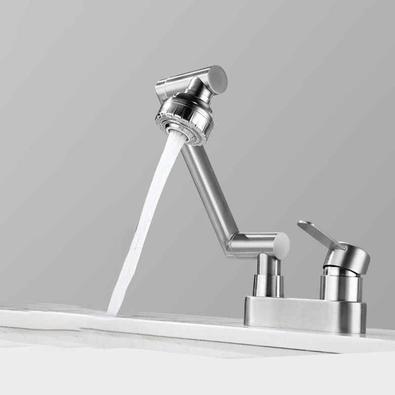Avtoit | 2 holes sink faucet swivel stainless steel single handle central mounted faucet