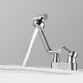 Avtoit | 2 holes sink faucet swivel stainless steel single handle central mounted faucet