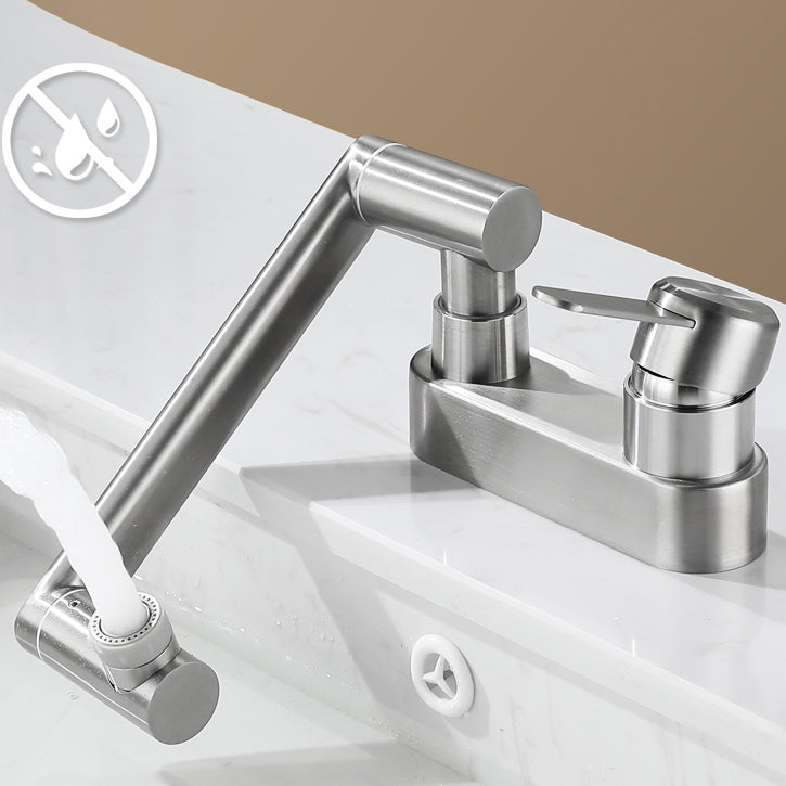 Avtoit | 2 holes sink faucet swivel stainless steel single handle central mounted faucet