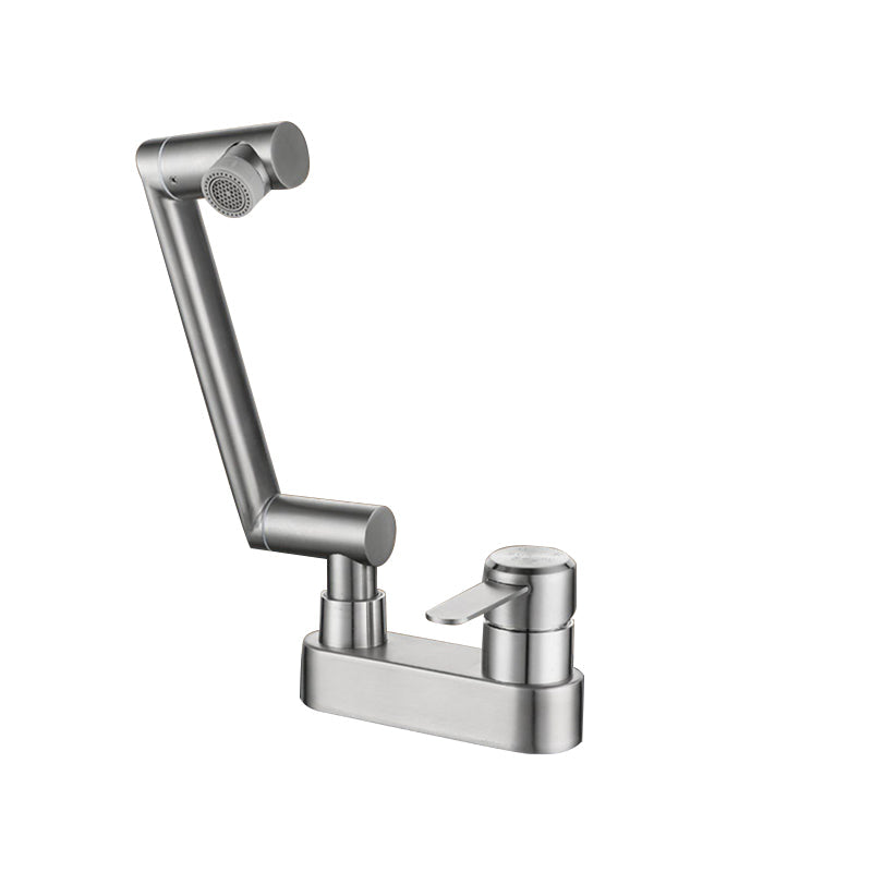 Avtoit | 2 holes sink faucet swivel stainless steel single handle central mounted faucet