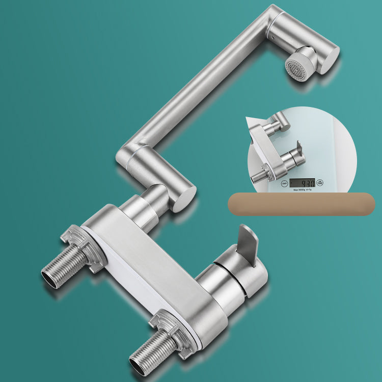 Avtoit | 2 holes sink faucet swivel stainless steel single handle central mounted faucet